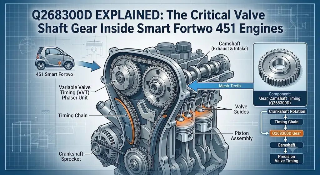 Q268300D Explained: The Critical Valve Shaft Gear Inside Smart Fortwo 451 Engines Q268300D: Complete Guide to Smart Fortwo Valve Shaft Gear, Symptoms & Replacement 2026