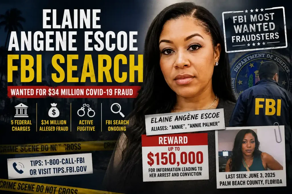 Elaine Angene Escoe FBI Search – Case Overview, Charges & Current Status elaine angene escoe fbi search image